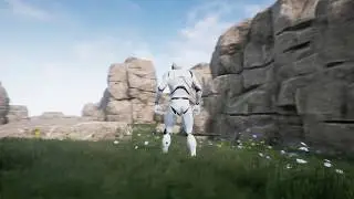 Unreal Engine 4 - Grass and Rock Test