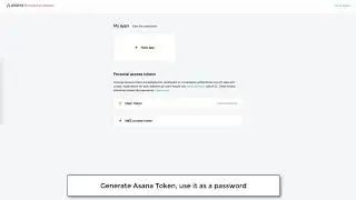 Getint.io configuration - generete Asana token