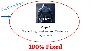 Fix Critical Ops Oops Something Went Wrong Error. Please Try Again Later Problem Error Solved