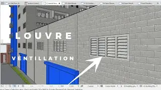 Concrete Louvre vents in archicad