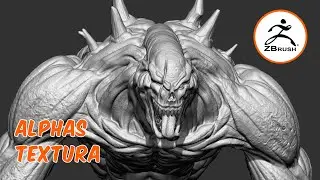 ALPHAS 2D: Aplica detalle EXTREMO a tus modelados ZBRUSH
