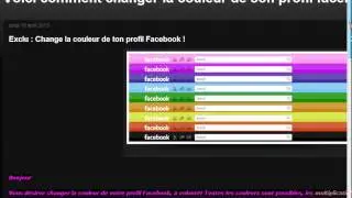 Comment mettre de la couleur dans son profil facebook