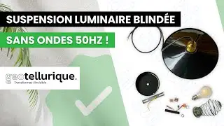 Suspension luminaire blindée en métal émaillé noir avec spire (SANS ONDES 50 Hz) ⚡️💡