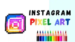 Pixel Art || How to Draw the INSTAGRAM Logo!