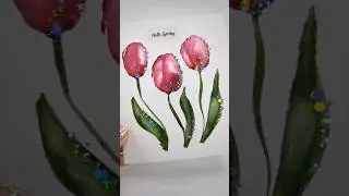 did you ever paint with markers ??? @karinmarkers #painting #watercolor #craft #art #drawing