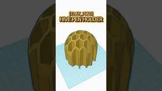 [1DAY_1CAD] HIVE PEN HOLDER #shorts #tinkercad #project