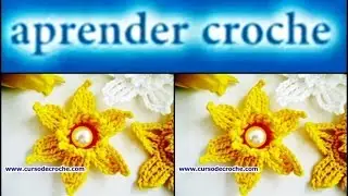 FLOR DE CROCHÊ NARCISO SILVESTRE - FLORES EM CROCHE