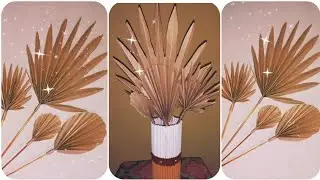 DIY Paper Palm Leaves/How to make Paper palm leaves /Boho home decor/ DIY Room Decor/Christmas decor
