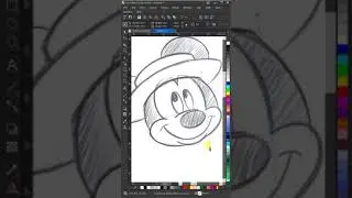 Micky Mouse | Vector art | Vector Portrait | Corel draw 