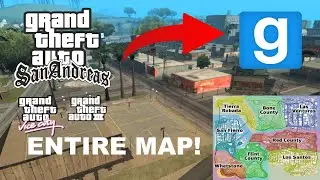 ENTIRE GTA SAN ANDREAS MAP IN GMOD! EXPLORATION + PERFORMANCE TEST (ALSO INCLUDES VICE CITY AND LC)