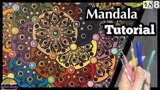 Super Colorful Mandala Collage Tutorial On Canvas