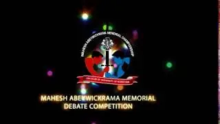 Mahesh Abeywickrama memorial debate logo rotation loop
