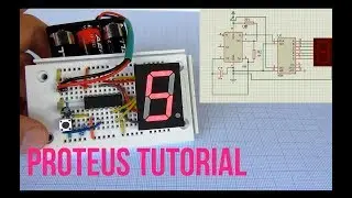 Seven segment display decoder (4026, NE555) - Proteus tutorial