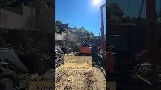 Копаем котлован высотой 7 метров, около 1000 кубов грунта🚜 #строительствосочи #технадзор
