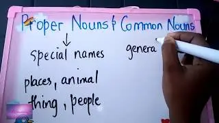 Proper Nouns/Common Nouns
