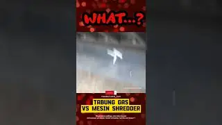 TABUNG GAS VS MESIN SHREDDER #automobile #shredder #hydraulicpresschannel #industrialshredder