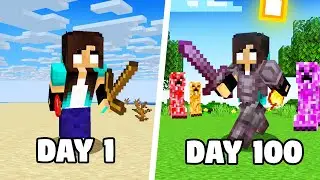 I spent 100 DAYS in a CORRUPTED Minecraft world ...with a Noob