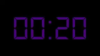 Timer 20 Second No Copyright - Indigo Black Screen