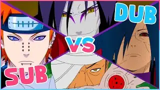 Naruto Villains | NORMIES DECIDE: Sub vs Dub | Pain, Orochimaru, Madara and Danzo