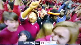 IU knocks off #1 Purdue, fans storm the court.