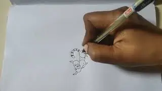 How to draw cute Cat with number 33/Draw step by step Cat with number 33#howtodraw#drawingcat#cat