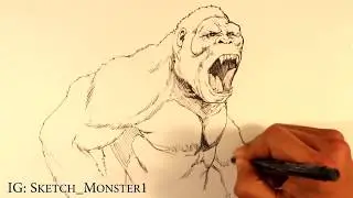 How to Draw King Kong - Draw Fantasy Art
