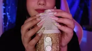 ASMR | One Hour of PURE Mic Scratching with Long Fake Nails ✨ 100% Sensitivity