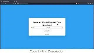 Sum of Two number | Javascript Dom Exercise 1