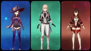 All New Alternate Outfits Idles in Genshin Impact 2.5 Mona Jean Amber Skins