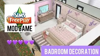 THE SIMS FREEPLAY MOD APK GAMEPLAY||BADROOM DECORATION||SYAFIRA OFFICIAL 💜💙💛💚