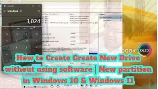 How to Create Create New Drive without using software | New partition in Windows 10 & Windows 11