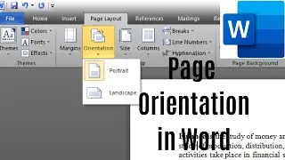 How to Change the Orientation of a Page in Word