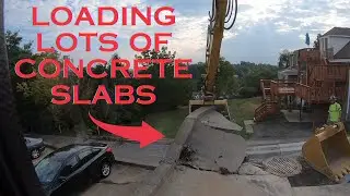 Retaining Wall PT2. Loading Concrete. Cat 315FL