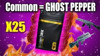 Alpha Pack Opening but for every "common" I eat a Ghost Pepper