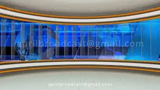 News TV Studio Set 78 - Virtual Green Screen Background Loop