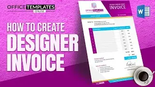Making a Professional Invoice Design in MS Word | Graphics Designer Invoice Tutorial
