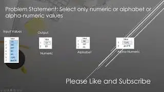 How to check numeric or alphabet value in column