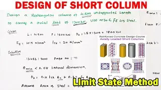 design of short column | design of column | short column design limit state method | IS456 design