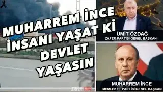 Muharrem İnce, Ümit Özdağ'ın yayınına bağlanarak deprem bölgesinde yaşananları anlattı
