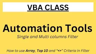 Excel VBA | VBA Filter | VBA Automation | VBA Code to Filter data | #MISSupportJunction