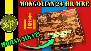 Horse Meat?? 2024 Mongolian Army 24 Hr. Combat Ration Menu 1 - MRE Review
