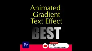 ANIMATED GRADIENT | TEXT EFFECT | ADOBE PREMIERE PRO | #shorts