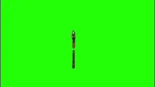 AK-47 kalashnikov, front view, fire and reload, green screen