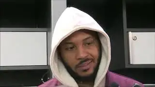 Melo was emotional when speaking of Kobe Bryant's passing