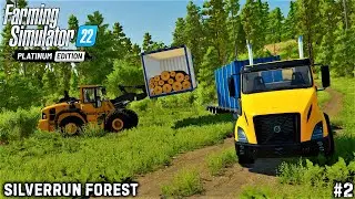 ПОГРУЗКА И ПРОДАЖА ЛЕСА В КОНТЕЙНЕРАХ | Farming Simulator 22 | Silverrun Forest - Timelapse #2