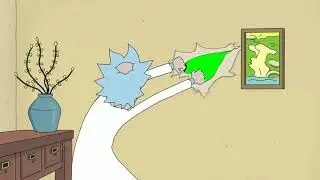 Rick tears the wall meme (green screen)