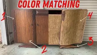 Sideboard Makeover (PART 1) | Color Matching four different wood variants! | DIY Wood Toner