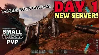Starting Fresh On A New Server! Taming Rock Golems! -Ark Ascended|SmallTribes|ep.32