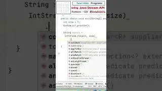 Pattern 120 | Java 8 Features 