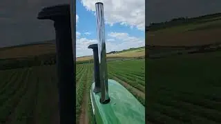 John Deere 4320 cultivating organic soybeans #2024